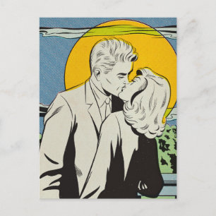 Pop Art   Moonlight Kiss   Postkarte