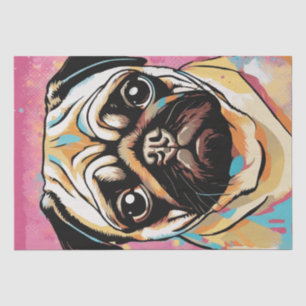 Pop Art Mops Portraits: Ein entzückendes Erlebnis Seidenpapier