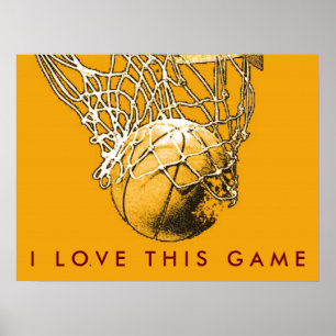 Pop Art Motivierend Basketball Poster