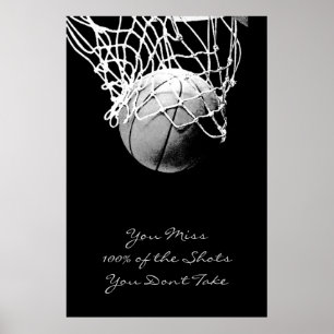 Pop Art Motivierend Quote Basketball drucken Poster