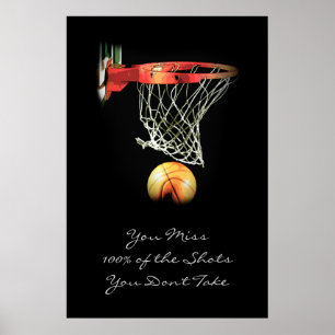 Pop Art Motivierend Quote Basketball drucken Poster