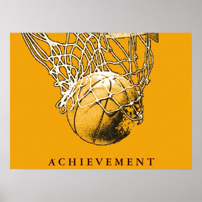 Pop Art Motivierend Sport Basketball Poster (Vorne)