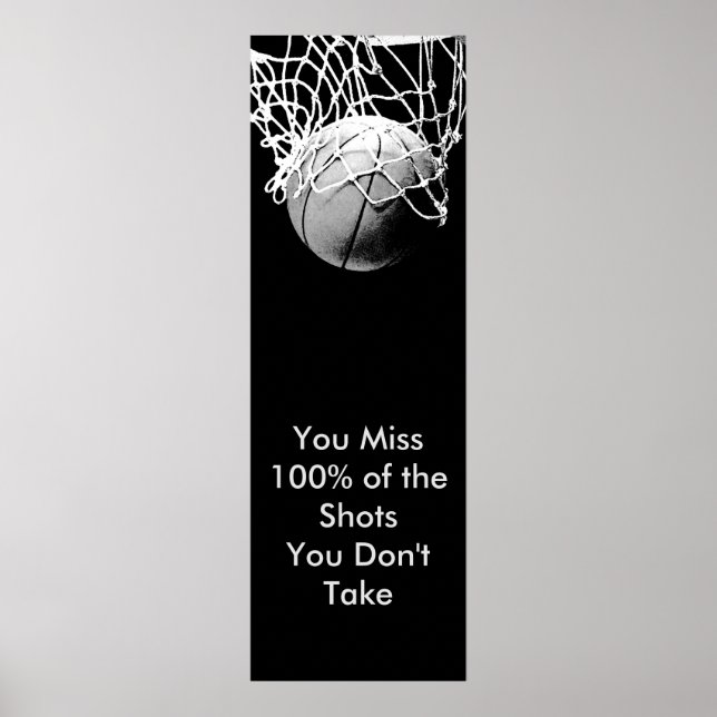 Pop Art Motivierend Zitat Basketball Poster (Vorne)