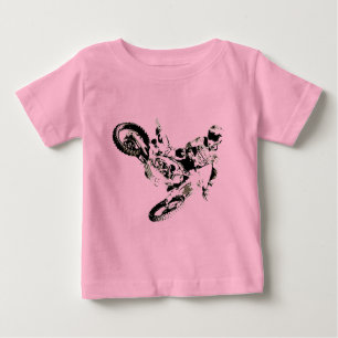 Pop Art Motocross Motorrad Sport Baby T-shirt