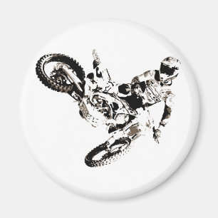 Pop Art Motocross Motorrad Sport Magnet