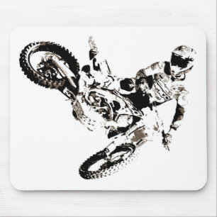 Pop Art Motocross Motorrad Sport Mousepad
