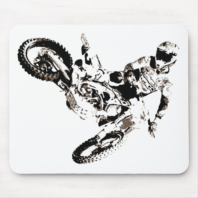 Pop Art Motocross Motorrad Sport Mousepad (Vorne)