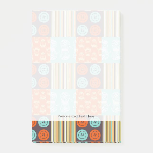 Pop-Art-Muster - Nähen Post-it Klebezettel (Vorderseite)