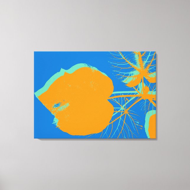 Pop Art Nah-up Leaf Abstrakt Leinwanddruck (Vorderseite)