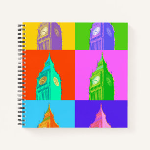 Pop Art Neon Big Ben Notizbuch