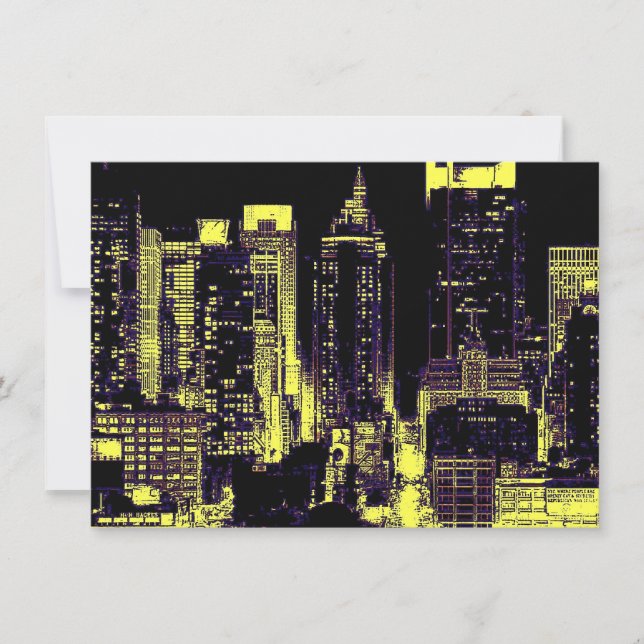 Pop Art New York City Einladung (Vorderseite)
