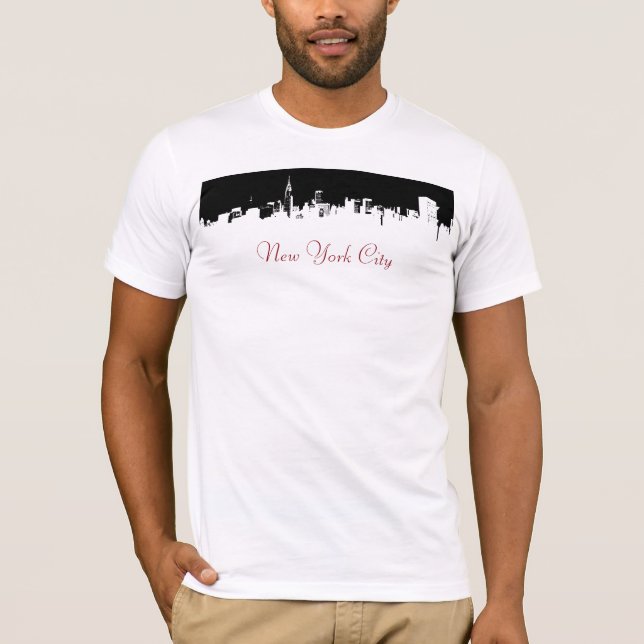 Pop Art New York City Panorama Poster T-Shirt (Vorderseite)
