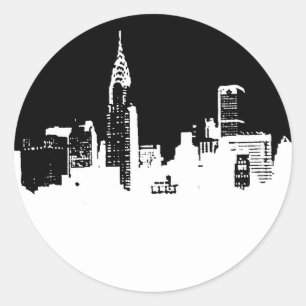 Pop Art New York City Panorama Sticker