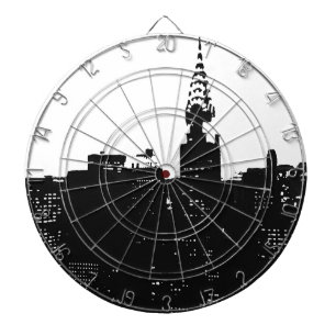 Pop Art New York Silhouette Dartscheibe