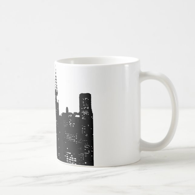 Pop Art New York Silhouette Kaffeetasse (Rechts)