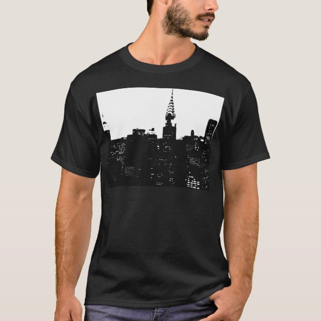 Pop Art New York Silhouette T-Shirt (Vorderseite)