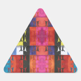 Pop art no.1 by Yeshaya Dank - unity & harmony Dreieckiger Aufkleber