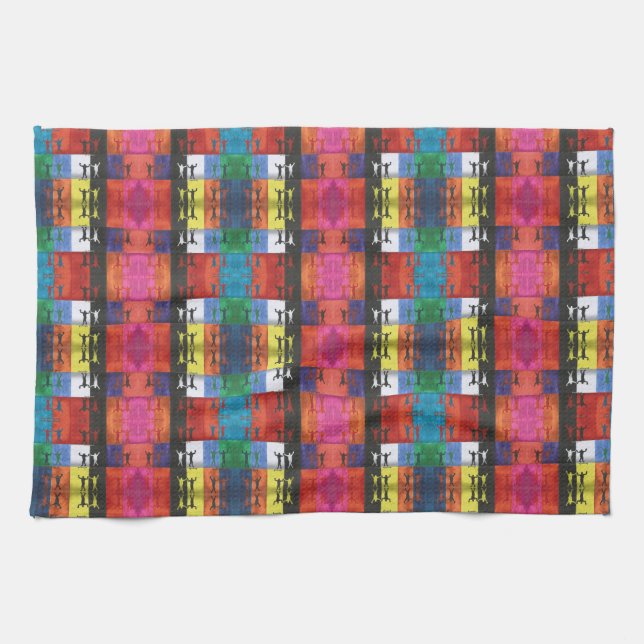 Pop art no.1 by Yeshaya Dank - unity & harmony Geschirrtuch (Horizontal)