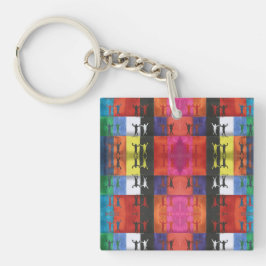 Pop art no.1 by Yeshaya Dank - unity & harmony Schlüsselanhänger