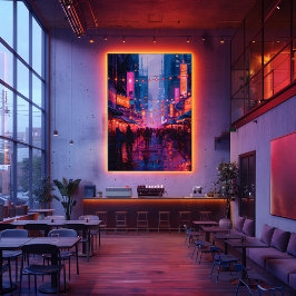 Pop Art: Noche en las Calles de Tokio Fotodruck