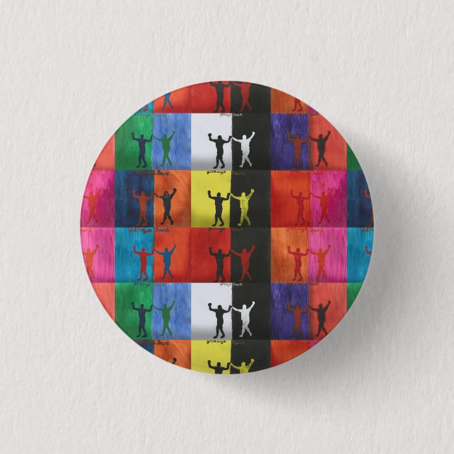 Pop-Art Nr.1 von Yeshaya Dank - Einheit & Harmonie Button (Vorderseite)