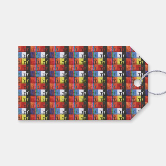Pop-Art Nr.1 von Yeshaya Dank - Einheit und Harmon Geschenkanhänger (Vorderseite (Horizontal))