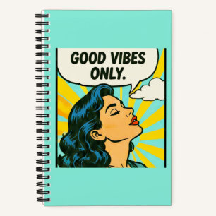Pop Art „Nur gute Vibes“ Notizbuch