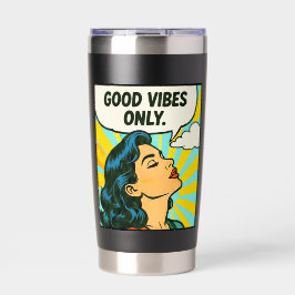 Pop Art „Nur gute Vibes“ Thermobecher