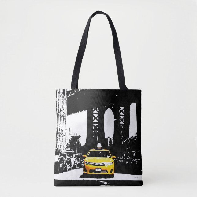 Pop Art Nyc New York Gelbes Taxi Brooklyn Bridge (Vorderseite)