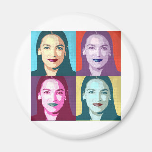 Pop Art Ocasio-Cortez Magnet
