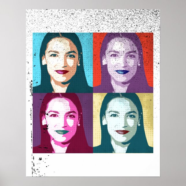 Pop Art Ocasio-Cortez Poster (Vorne)