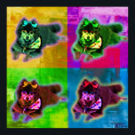 Pop Art of Toy Dog Poster<br><div class="desc">Pop Art of Toy Dog. Farbenfroher und lebendiger Stil"</div>