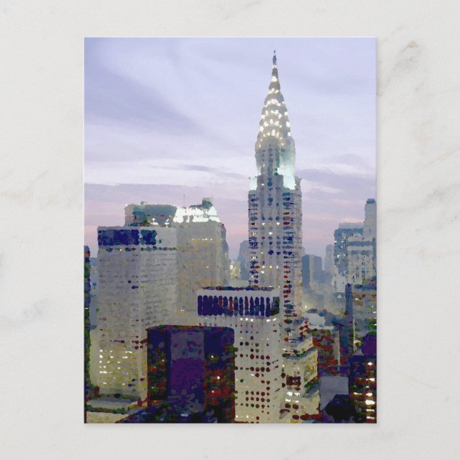 Pop Art Oil Paint Effect New York Postkarte (Vorderseite)