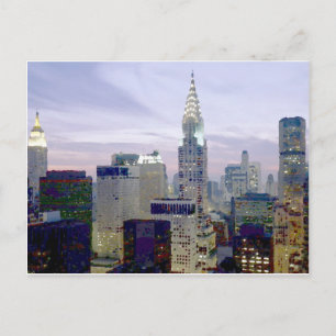 Pop Art Oil Paint Effect New York Postkarte
