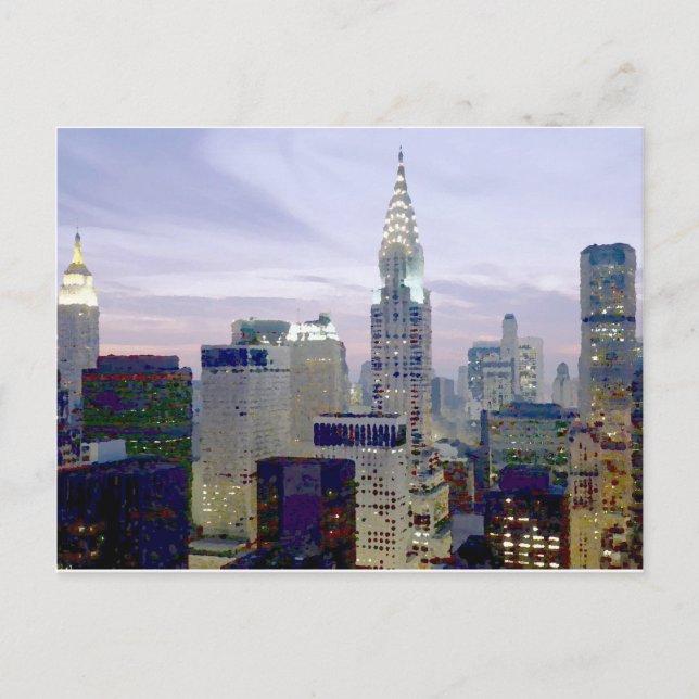 Pop Art Oil Paint Effect New York Postkarte (Vorderseite)