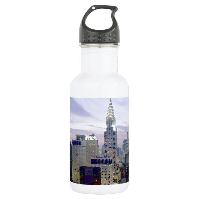 Pop Art Oil Paint Effect New York Trinkflasche (Vorderseite)