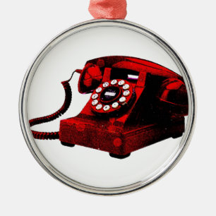 Pop Art Old Desk Telefone Box Ornament