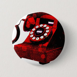 Pop Art Old Desk Telefonkasten Button