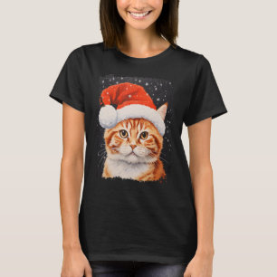 Pop-Art Orange-Ginger-Katze Weihnachten T-Shirt