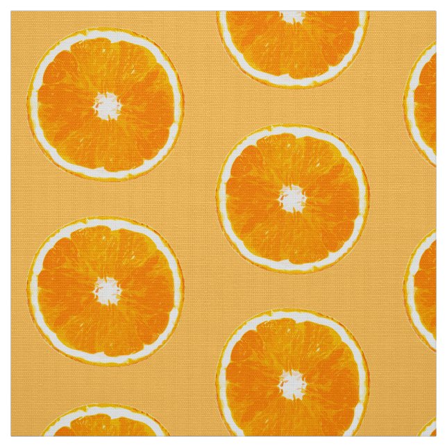 Pop Art Orange Scheiben - Pastellorange Stoff (Muster)