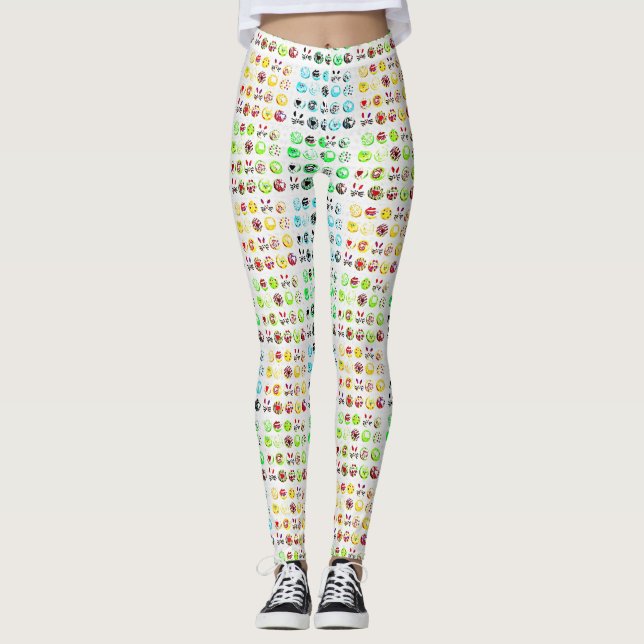 Pop Art Osterfest Cupcakes 2 Leggings (Vorderseite)