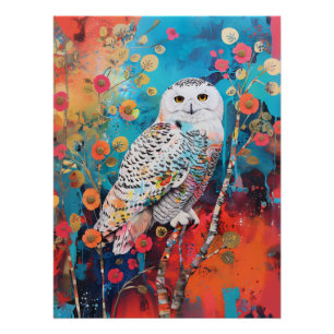 Pop Art Owl Decoupage Poster