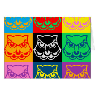 Pop Art Owl Face