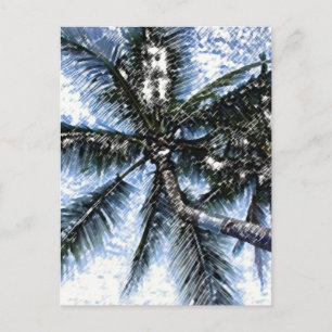 Pop Art Palm Tree Postkarte