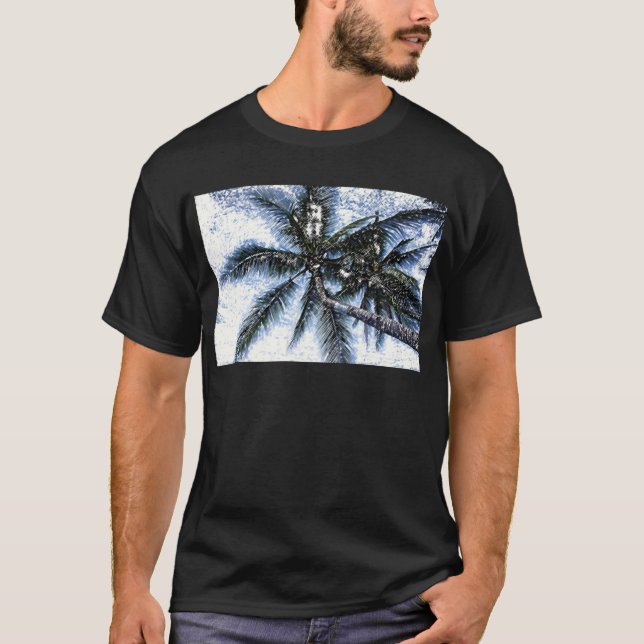 Pop Art Palm Tree T-Shirt (Vorderseite)