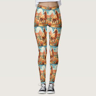 Pop Art Palomino Wüstenpferd Leggings