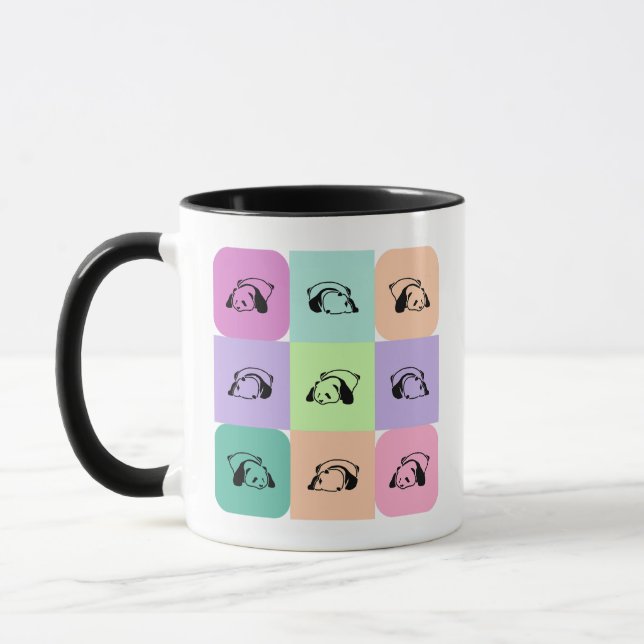 Pop Art Panda Bear Mix Tasse (Links)