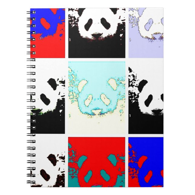 Pop Art Panda Notizblock (Vorderseite)