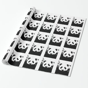 Pop Art Panda Weihnachtswackelpapier Geschenkpapier