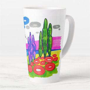 Pop-Art-Paradies – Fette grafische Landschaft Milchtasse
